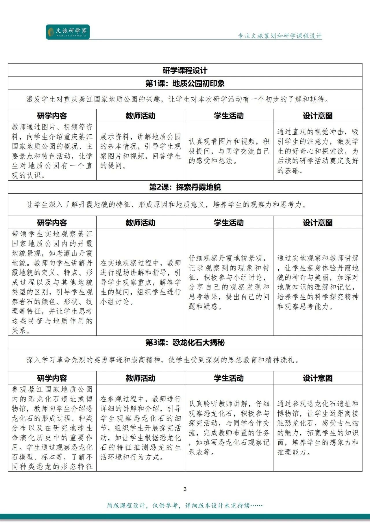 研学课程分享《重庆綦江国家地质公园研学》